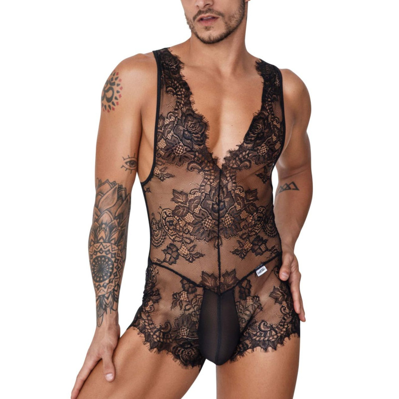 CandyMan Body Dentelle Dos Nu Psyché Noir